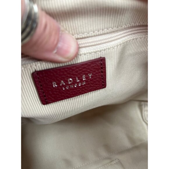 Radley London wms maroon silver leather shoulder handbag SKU 9886 - Picture 14 of 16